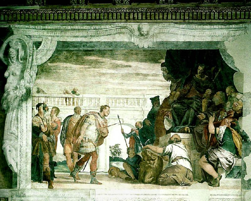 Paolo  Veronese sebastian before diocletian oil painting picture